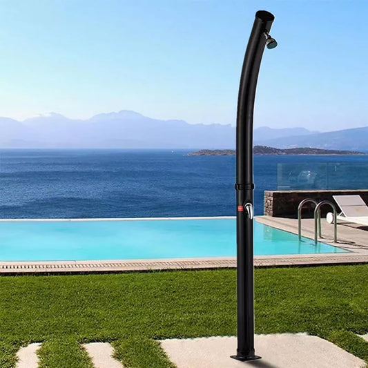 Portable Solar Shower, Outdoor Shower kit 5.2Gal Solar Outdoor Shower with Shower Head and Foot Shower Tap, 2-Section Garden Shower Summer Adjustable,Up to 60°C / 140°F