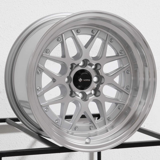 15x8 Vors VR7 4x100/4x114.3 0 Silver Wheel Rim 73.1