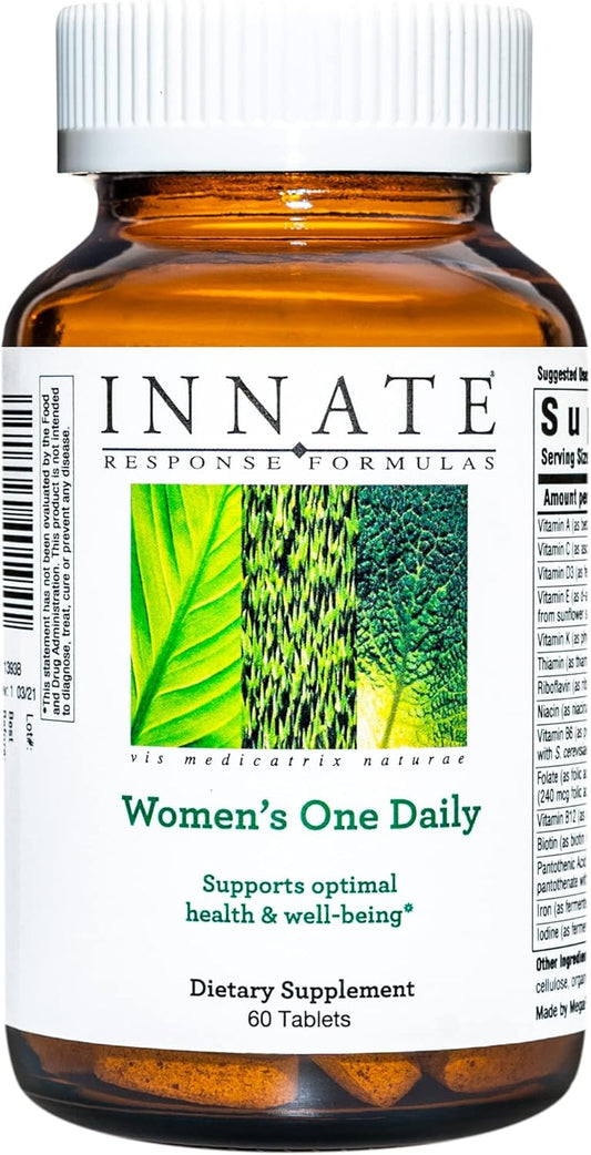 Innate Response Formulas Women's One Daily - Daily Multivitamin for Women - Supports Optimal Health and Well-Being - Vegetarian, Non-GMO, and Kosher - Made Without 9 Food Allergens - 60 Tablets