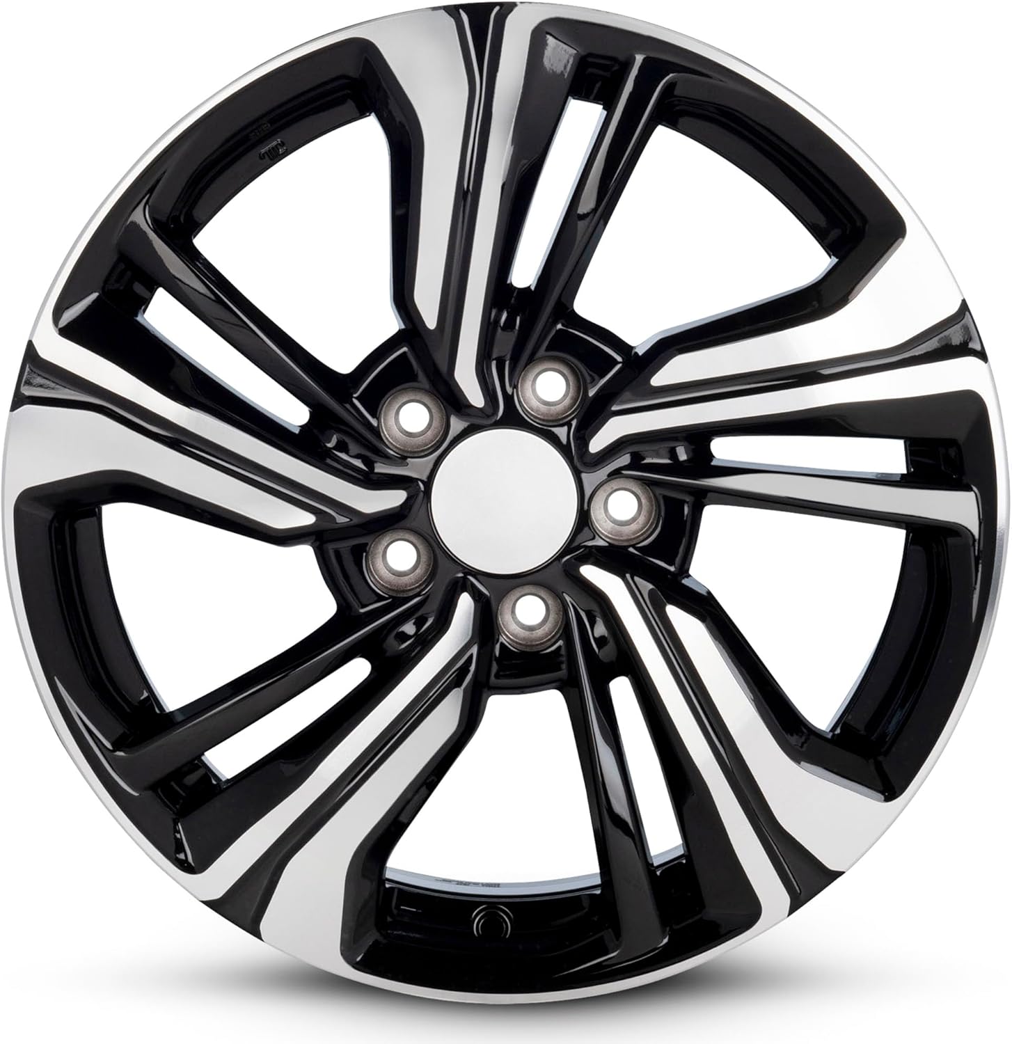 for 2016-2021 Honda Civic 17 Inch Black Machine Face (Diamond Cut) Black Rim - OE Direct Replacement - Road Ready Car Wheel