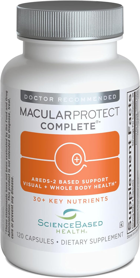 MacularProtect Complete – AREDS 2 Eye Health Supplement with Daily Multivitamin – 30+ Key Nutrients with Lutein & Zeaxanthin - Supports Eye, Vision & Whole Body Health – 120 Capsules