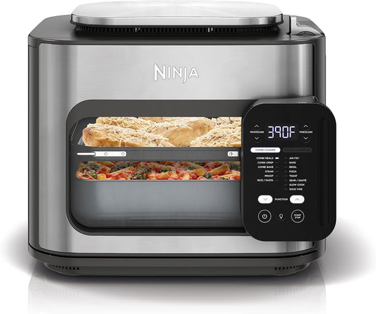 Ninja Combi SFP 701 All in One Multicooker, Oven & Air Fryer, 14 in 1 Functions, Complete Meals in 15 Mins - Air Fry, Bake, Roast, Slow Cook & More, Includes 3 Accessories, Stainless Steel
