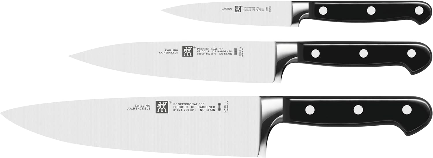 Professional S Zwilling J.A Henckels 3 Piece Knives Set, Black\/Stainless Steel (35602-000-0)