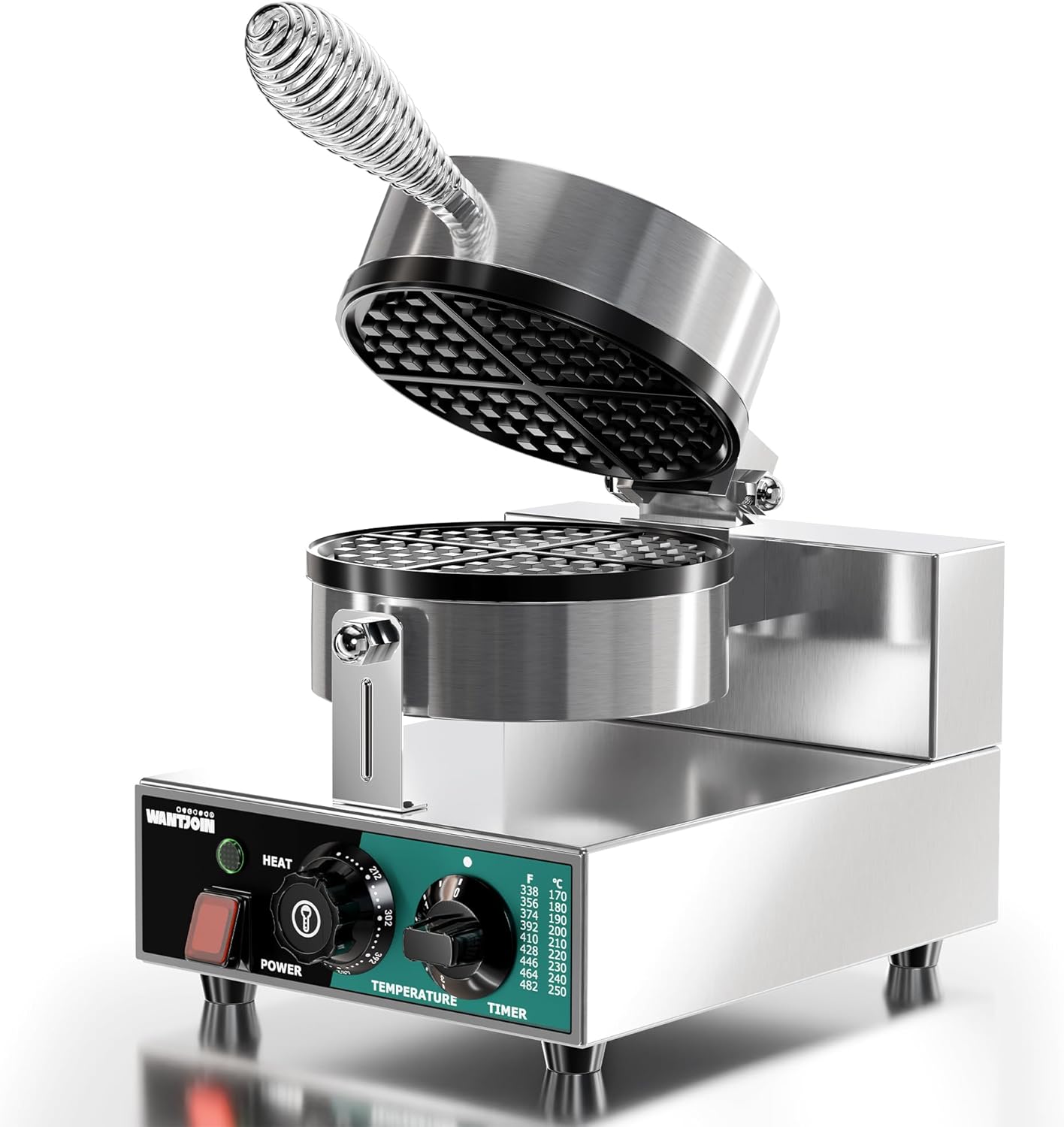 WantJoin Waffle Maker 1200W - Stainless Steel