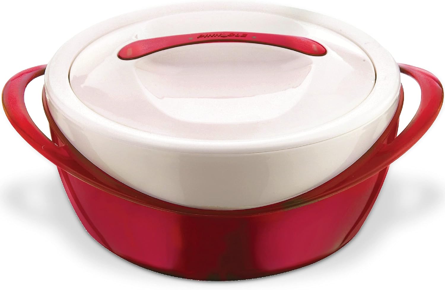 Pinnacle Large Insulated Casserole Dish with Lid 3.6 qt. Elegant Hot Pot Food Warmer\/Cooler -Thermal Soup\/Salad Serving Bowl Stainless Steel Hot Food Container\u2013Best Gift Set for Moms \u2013Holidays Red