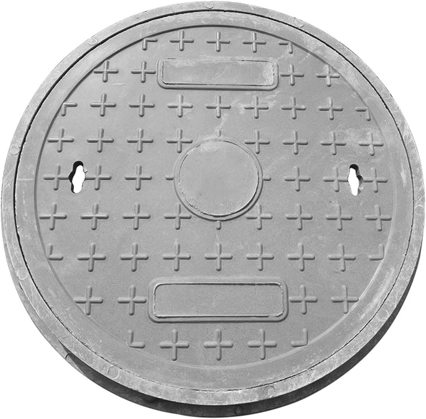 Durable Resin Manhole Cover with Frame, Seamless Lawn Integration for Yard, Garden, and Driveway