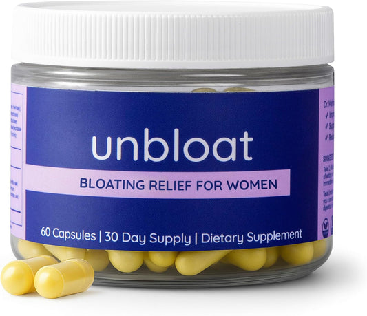 Anti-Bloat Pills for Women - Bloating Relief for Women & Digestive Support Supplement - Enhances Gut Health - No Bloat Formula with Prebiotics & Probiotics - Debloating Supplements - 60 Count