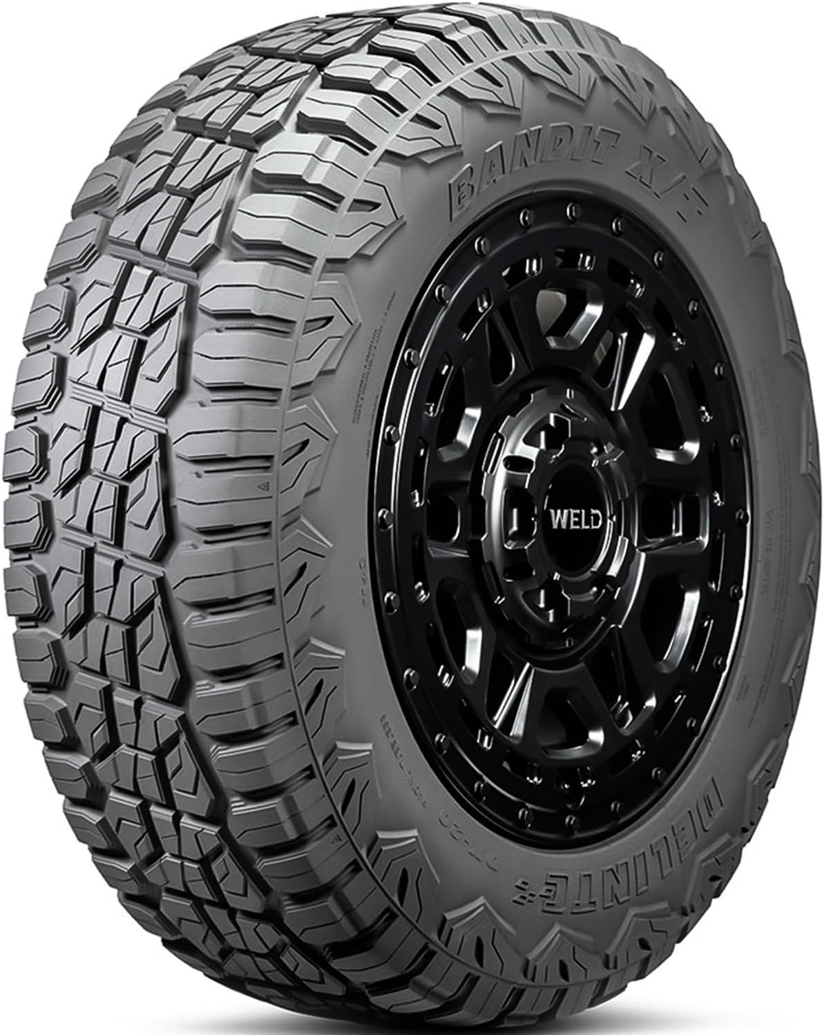 Delinte DX-20 Bandit X/T Truck/SUV All-Terrain Mud Off-Road Radial Tire-225/65R17 225/65/17 225/65-17 102H Load Range SL 4-Ply BSW Black Side Wall UTQG 660AA