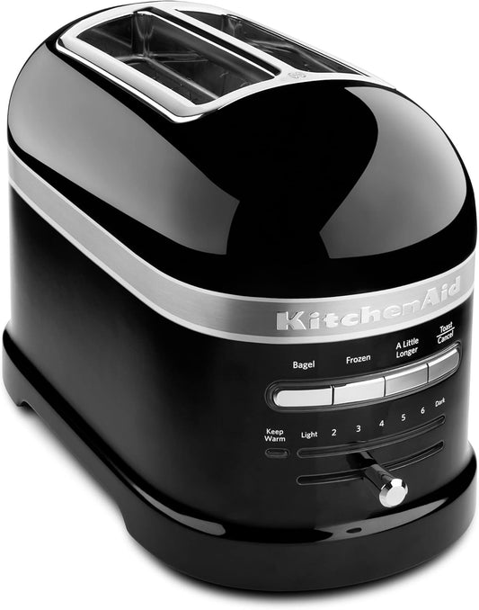 KitchenAid 2 Slice Pro Line Automatic Toaster with Extra Wide Slots KMT2203OB, Onyx Black