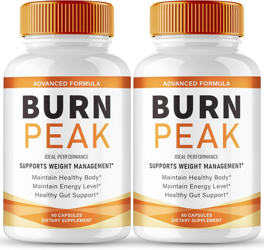 Burn Peak Capsules, Official BurnPeak Supplement Pills - Maximum Strength, All Natural Keto Capsule to Sustain Active Lifestyle & Fitness Goals, Overall Health Burn Peak Reviews (2 Pack)