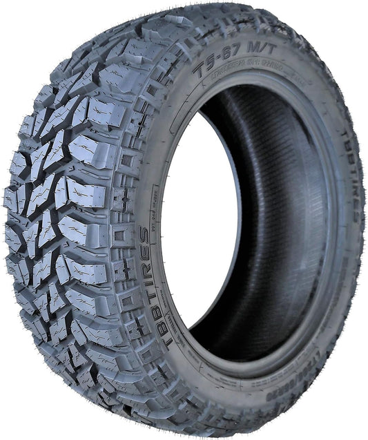 TBB TS-67 M\/T Mud Off-Road Light Truck Radial Tire-LT285\/55R20 285\/55\/20 285\/55-20 122\/119Q Load Range E LRE 10-Ply BSW Black Side Wall