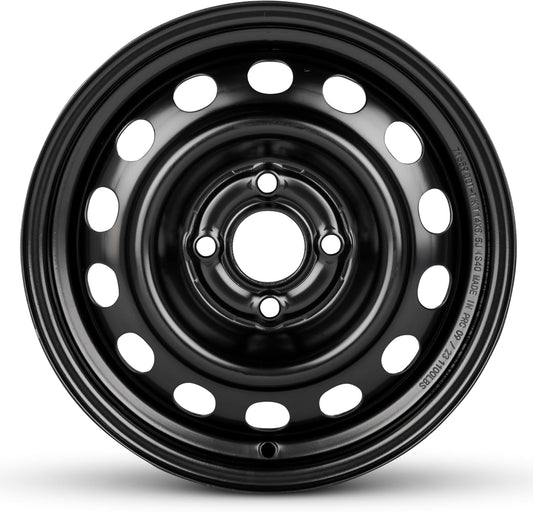 For 2000-2011 Kia Spectra 14 Inch Painted Black Rim - OE Direct Replacement - Road Ready Car Wheel