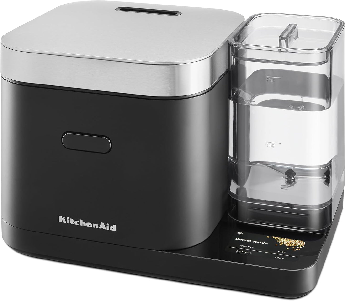 KitchenAid Grain and Rice Cooker 8 Cup with Automatically Sensing Integrated Scale + Water Tank, KGC3155, Black Matte