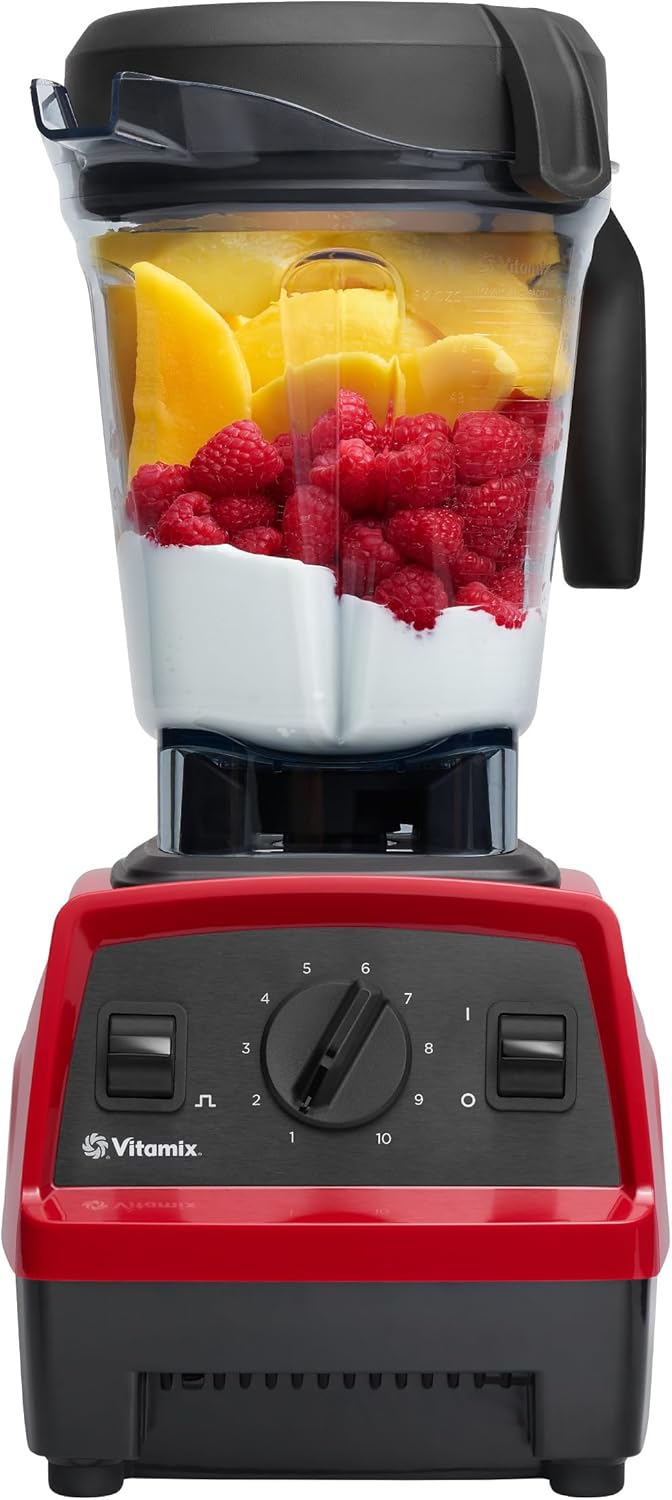 Vitamix Explorian Blender, Professional-Grade, 64 oz. Low-Profile Container, Red (Renewed Premium)