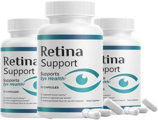 (Pack 3) RetinaSupport Supplement Capsules, VisionClear Pills - Maximum Strength, Supplement for VisionVitamin (180 Capsules)
