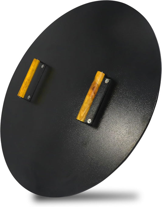 Solid Carbon Steel 28 Inch Fire Pit Lid Cover for Outdoor Round Fire Pits – Keep Safe Your Fire Pit from Outdoor Elements
