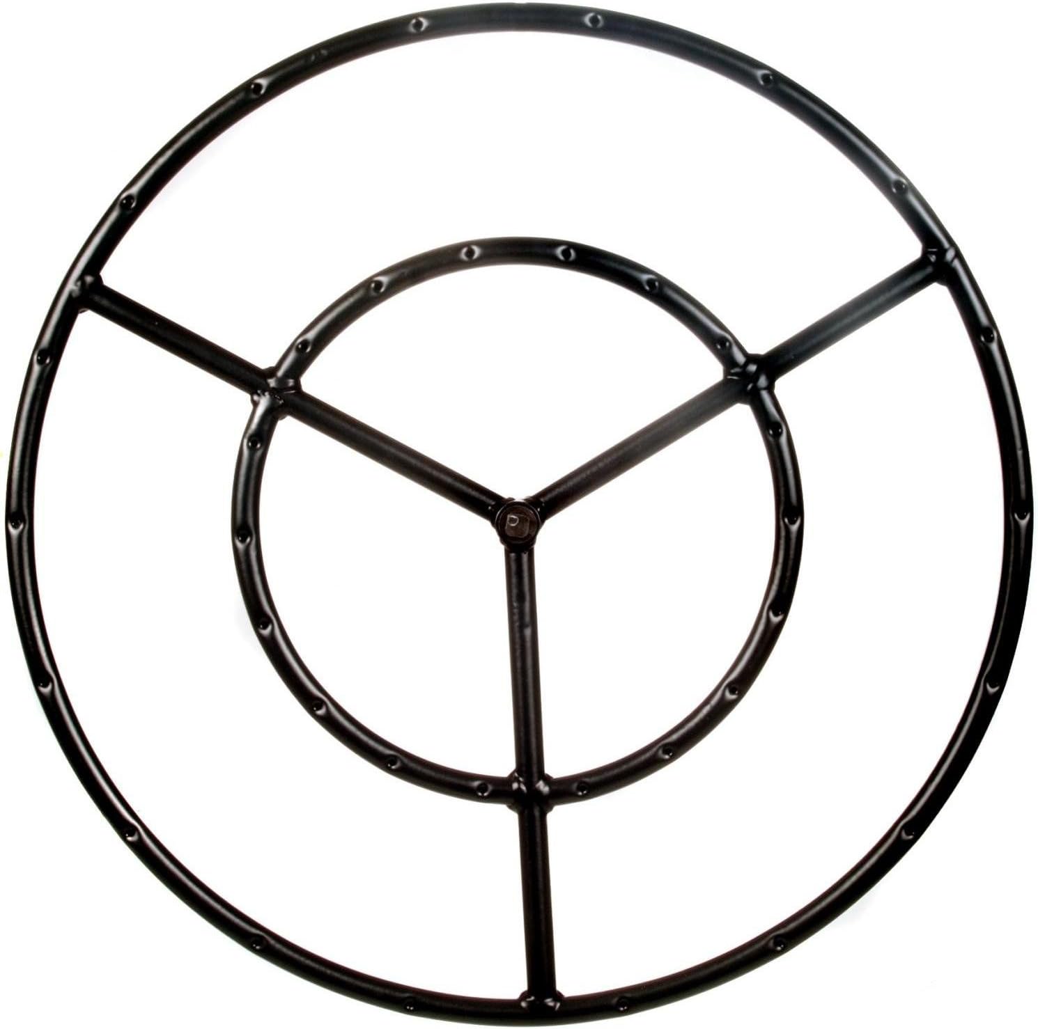 Black Steel Fire Ring - 22 inch