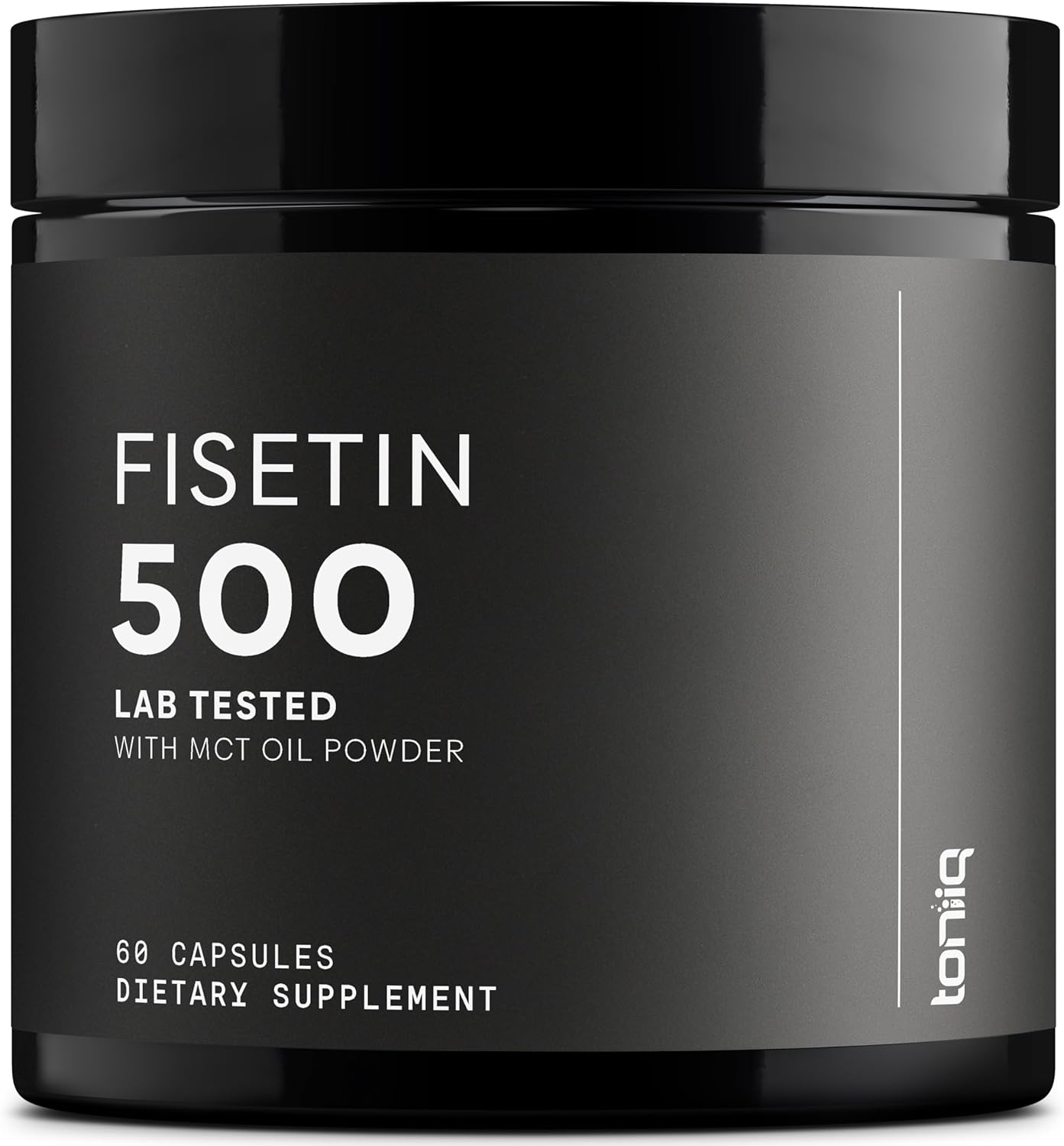 Toniiq Ultra High Purity Fisetin 500mg - 98%+ Higly Purified & Bioavailable Fisetin Supplement with MCT Oil for Absorption - Third-Party Tested Senolytic Supplements for Aging Support - 60 Capsules