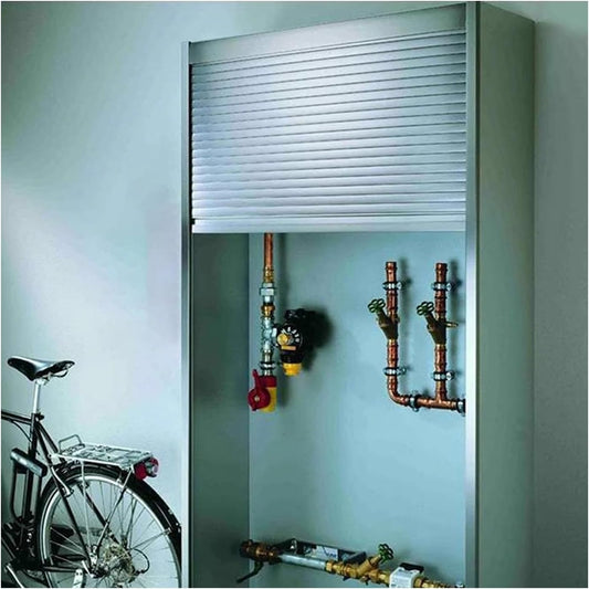 16 20 24 28 32\u201DWide Metal Cabinet Roll Up Door，Interior\/Outdoor Appliance Kitchen Tambour Doors with Track, Pull Up And Down To Open(28x22inch\/71.1x55.9cm)