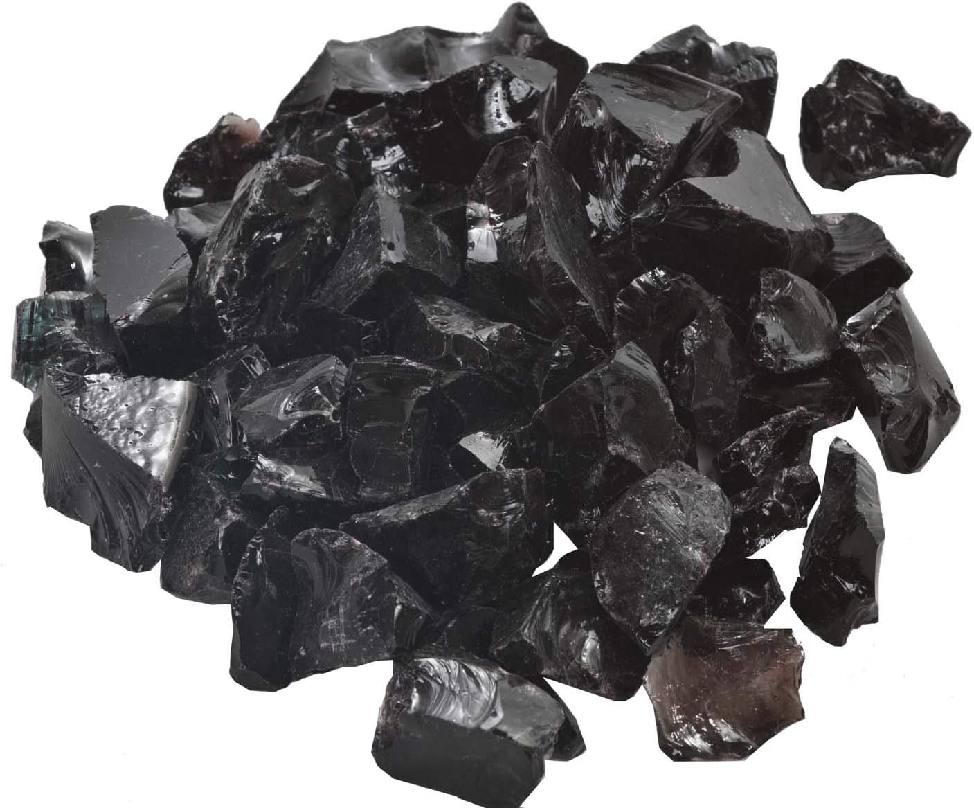 Dagan 1/2-Inch to 3/4-Inch Fire Glass (DG-GLL-Black), 10-Pounds, Black