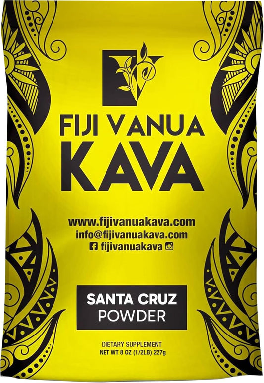 Premium Santa Cruz Powder, Medium Grind Noble Root, Easy to Prepare Kava with A Smooth and Creamy Taste, Kava Root Powder, 8 oz