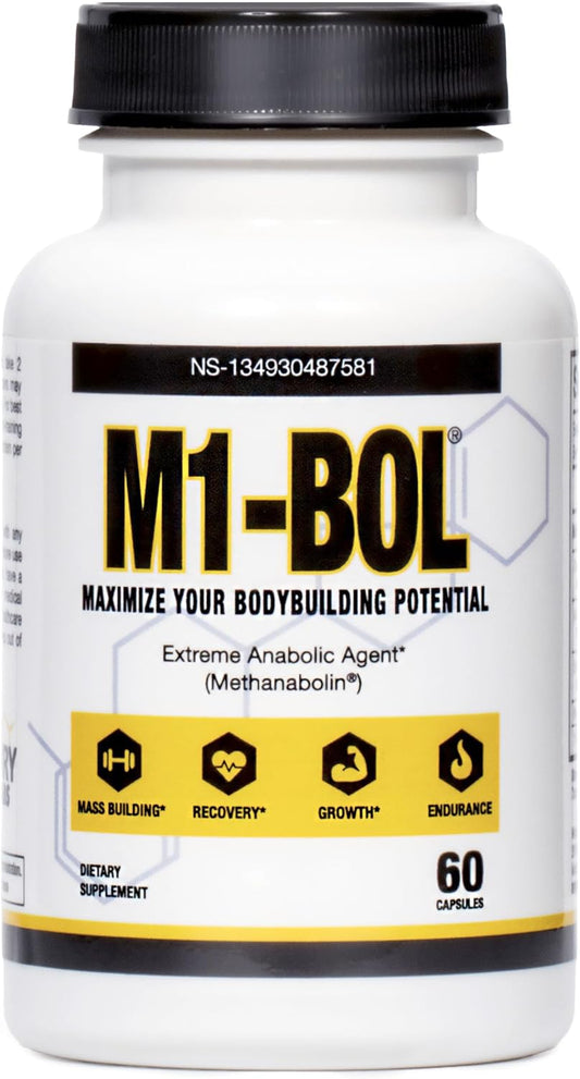 M1-BOL Avry Labs Extreme Anabolic Supplement \u2013 Dietary Supplement w\/Turkesterone to Support Muscle Growth, Strength, Recovery & Naturally Support Optimal Testosterone Levels \u2013 Vegan, 60 Capsules