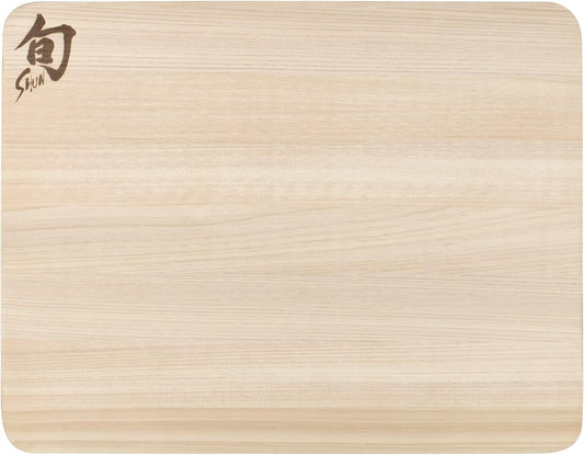 Shun Cutlery Small Hinoki Cutting Board, 10.75" x 8.25" Small Wooden Japanese Chopping Board for Kitchen, Medium-Soft Wood Preserves Knife Edges, Forest Stewardship Council Certified
