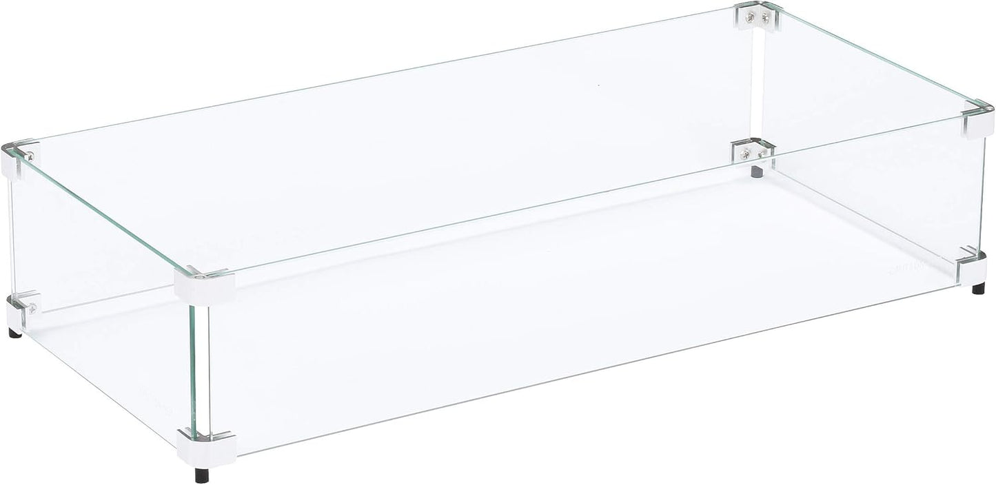 Custom Sized Wind Guard for Gas Fire Pits - Celestial Fire Glass