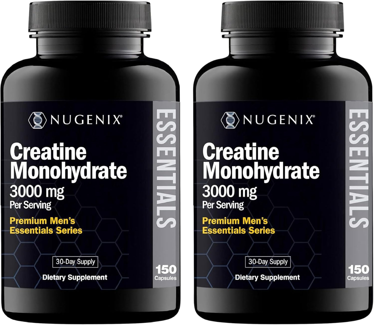 Nugenix Essentials Premium Creatine Monohydrate Pills Supplement, 3000mg, 300 Capsules