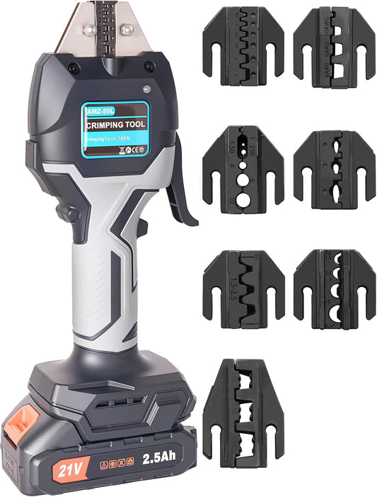 AMZCNC Electric Crimping Tool Set Electric Wire Crimper - Heat Shrink, Nylon, Insulated Flag, Non-Insulated Connectors