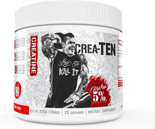5% Nutrition CreaTEN Creatine Complex + Accelerators | Flavored Creatine Powder for Muscle Gain | Max Power, Strength, Endurance, & Recovery (Fruit Punch)