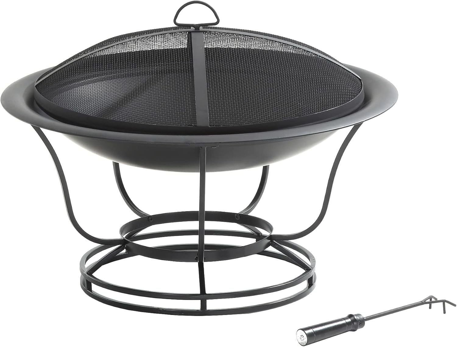 Crosley Furniture Buckner Wood Burning Outdoor Fire Pit for Camping, Bonfire, Picnic