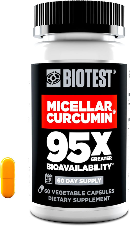 Biotest Micellar Curcumin - 95x Greater Absorption - 60 Capsules (60-Day Supply)