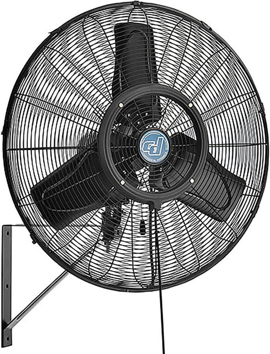 Continental Dynamics 24" Wall Mounted Misting Fan, Outdoor Rated, Oscillating, 7435 CFM, 1/7 HP