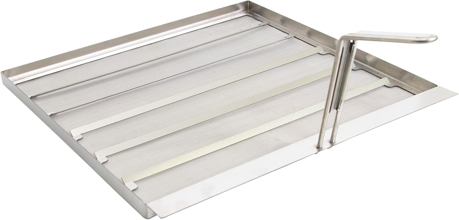 GSW Commercial Stainless Steel Deep Fryer Filter 17-3/4" x 17-3/4" Mesh Skimmer Fryer Strainer, Increase Fryer Oil Lifespan for Restaurant Kitchen