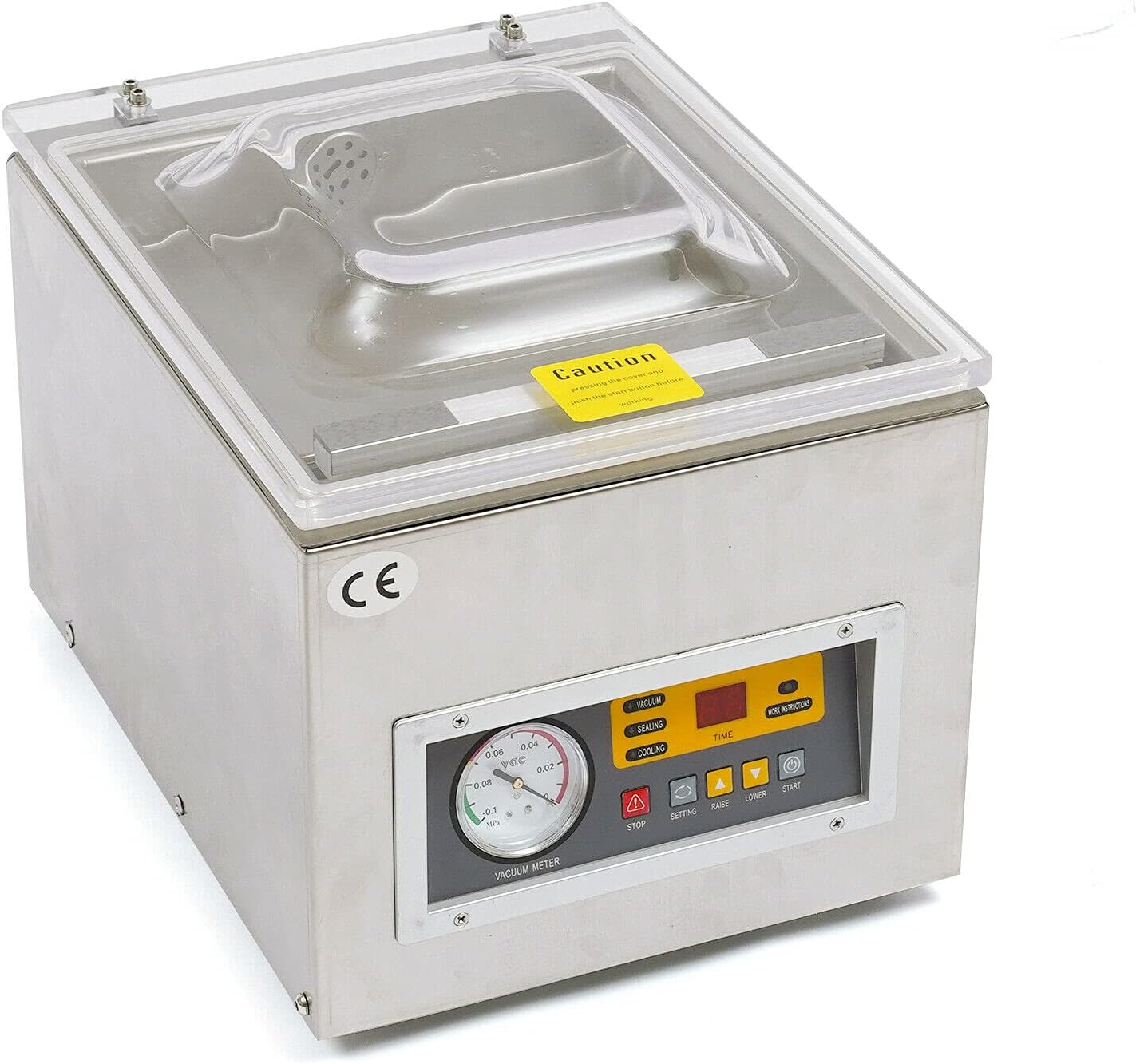 110V 120W Automatic Vacuum Packaging Machine,DZ-260S Commercial Chamber Vacuum Sealer for Foods,Grains and Fruits