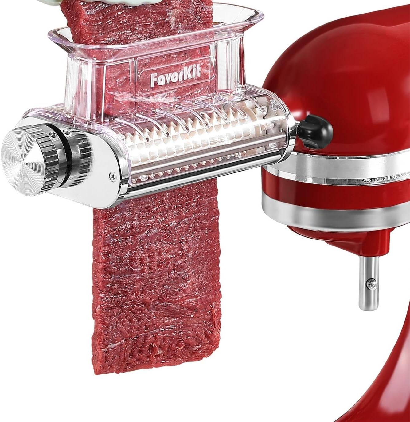 Adjustable 3 Thickness Meat Tenderizer Attachment for Kitchenaid Stand Mixers,Durable Metal Housing with Transparent Cover,Dishwasher Safe