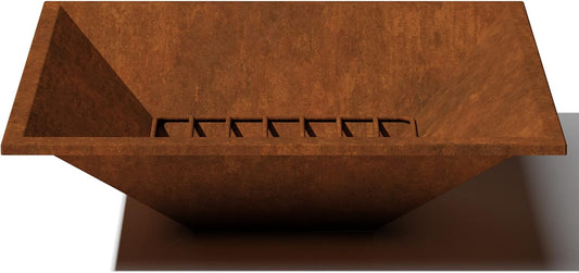 Veradek Fire Series Square Bowl - Corten Steel