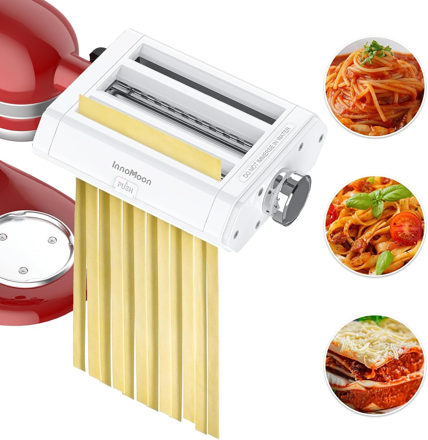 Pasta Attachment for Kitchenaid Stand Mixer, 3 in 1 set for Kitchenaid Pasta Attachment,Included Pasta Sheet Roller, Fettuccine Cutter, Spaghetti Cutter