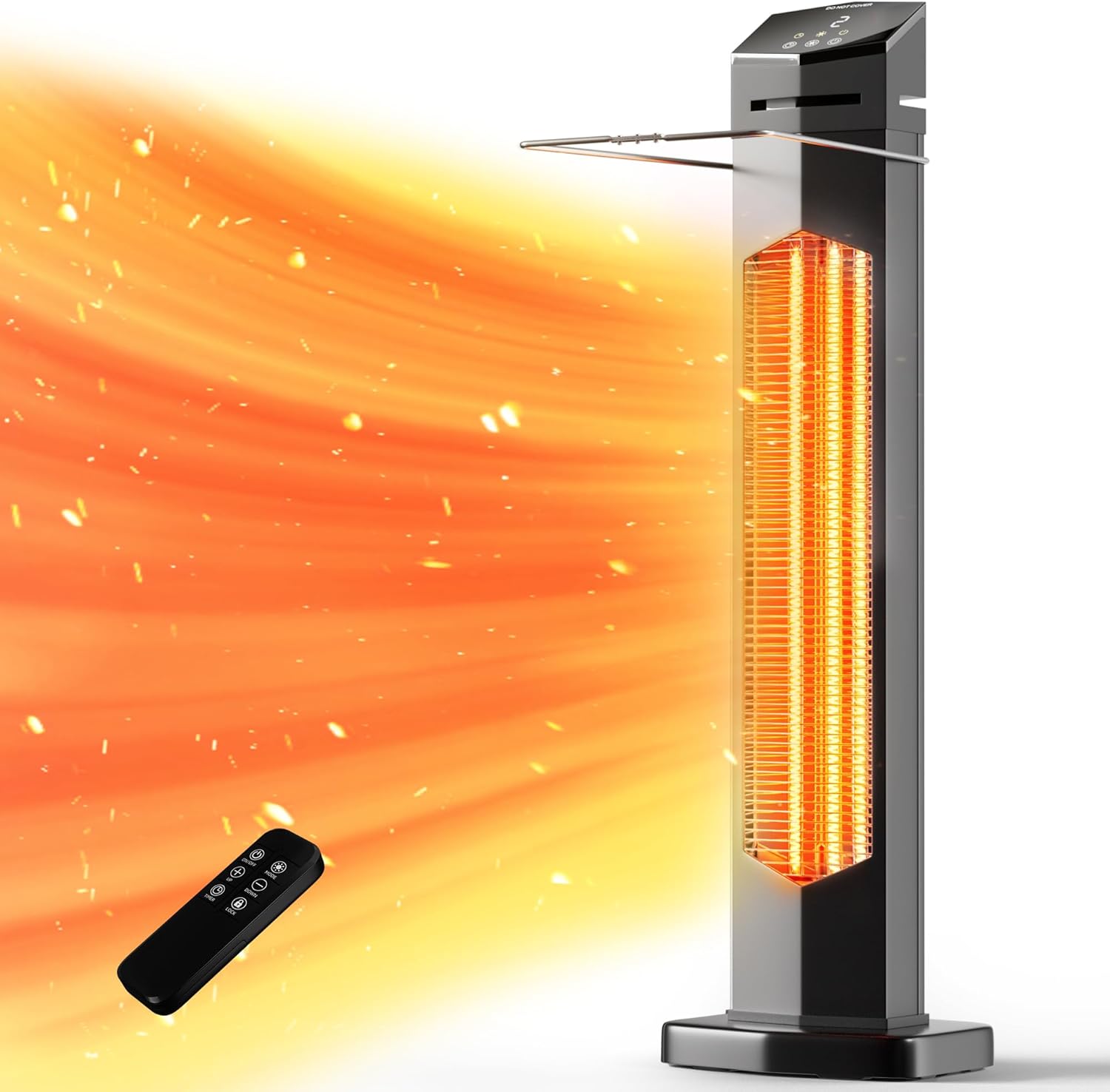 SUNGDOGIN Outdoor Heaters for Patio, Electric Patio Heater with Remote, 12H Timer, IPX5 Waterproof, Tip-Over & Overheat Protection, Infrared Space Heater for Indoor, Porch, Garage, Large Room