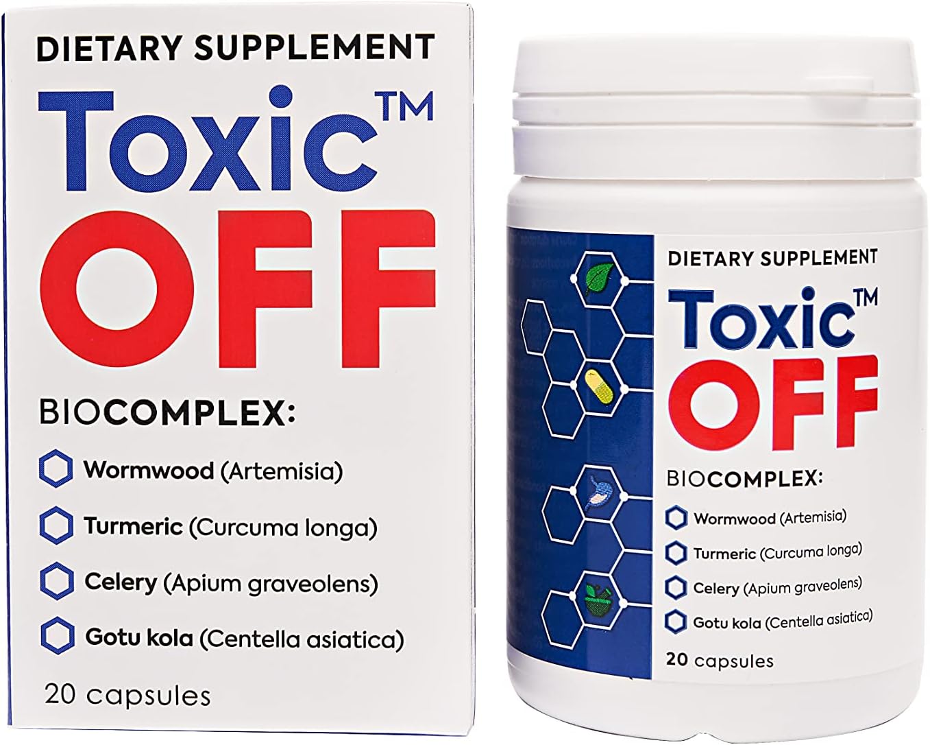 TOXIC OFF | Daily Easy Swallow Capsules,20.0 Servings (Pack of 1)