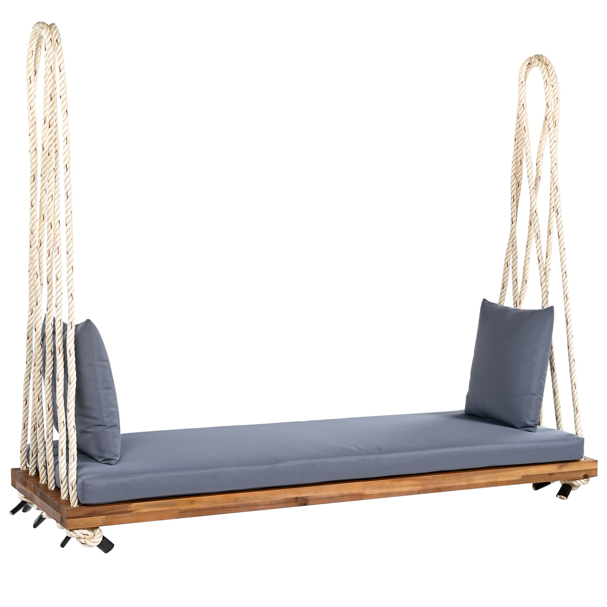 SINOFURN 2 -person Natural Outdoor Swing bed