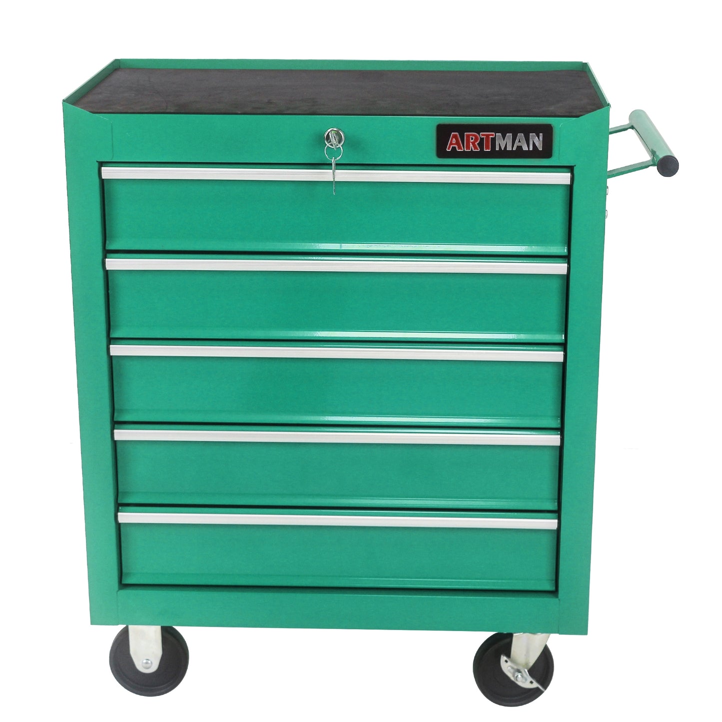 Tatayosi 5-Drawer Tool Chest Storage Cabinet with 4 Wheels and Locking System for Garage Storage GREEN