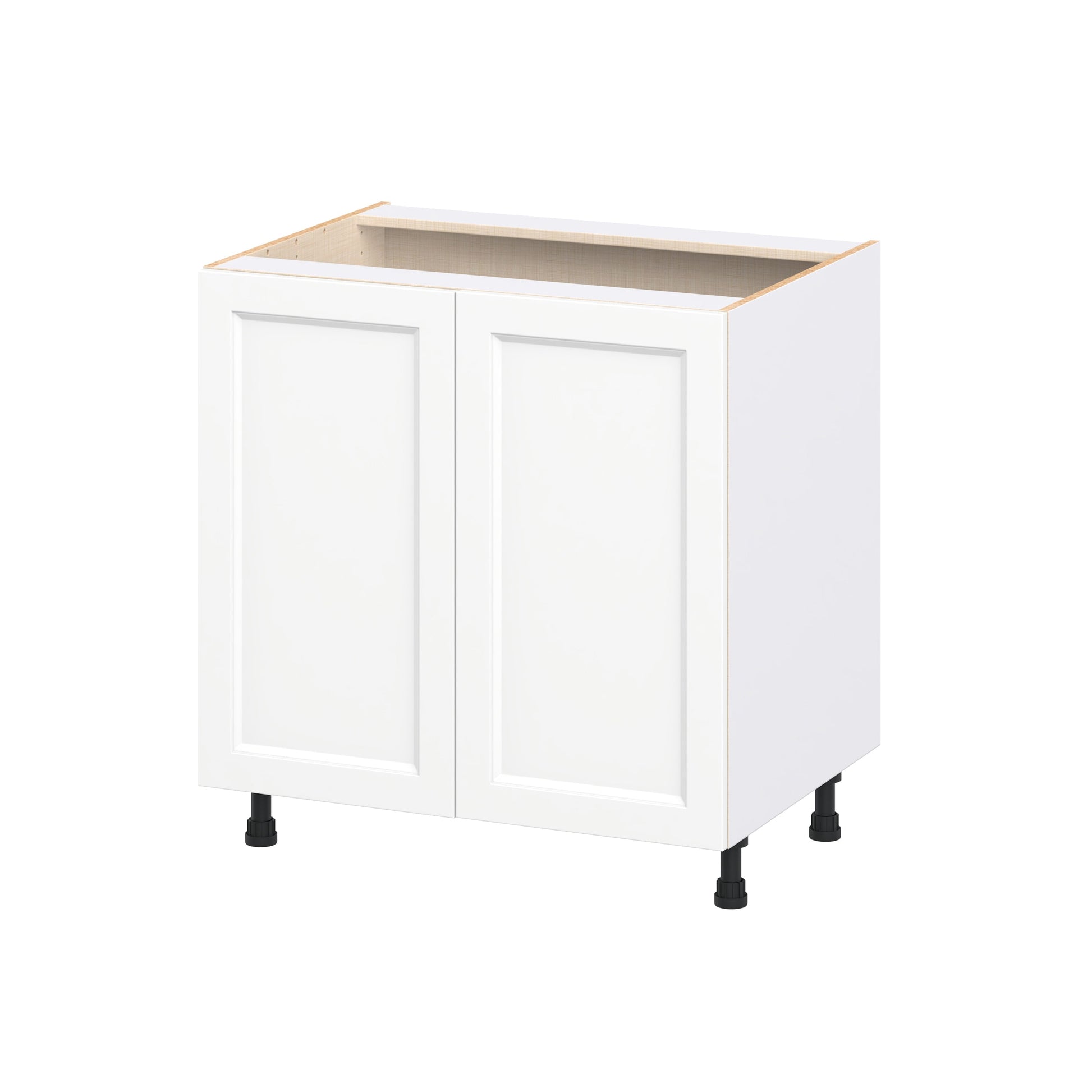 Hugo&Borg Riviera 33-in W x 34.5-in H x 24-in D Bright White Sink Base Fully assembled Cabinet Recessed Panel