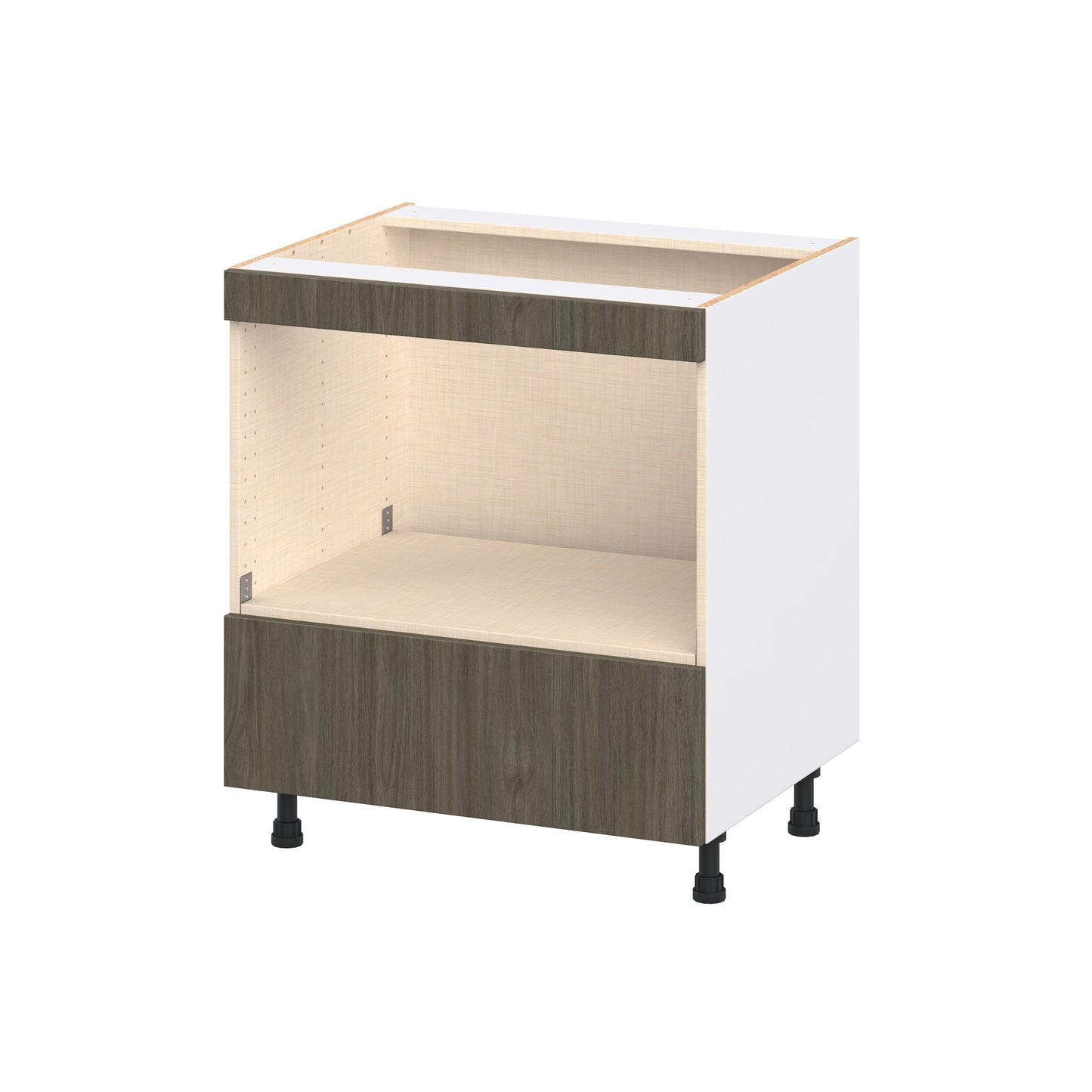 Hugo&Borg Savane 30-in W x 34.5-in H x 24-in D Burnt Walnut Drawer Base Fully assembled Cabinet Flat Panel