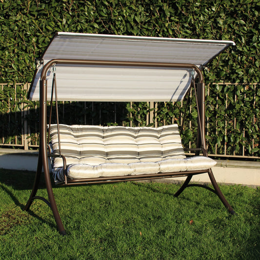 Sunjoy Brown Metal Spinner Swing