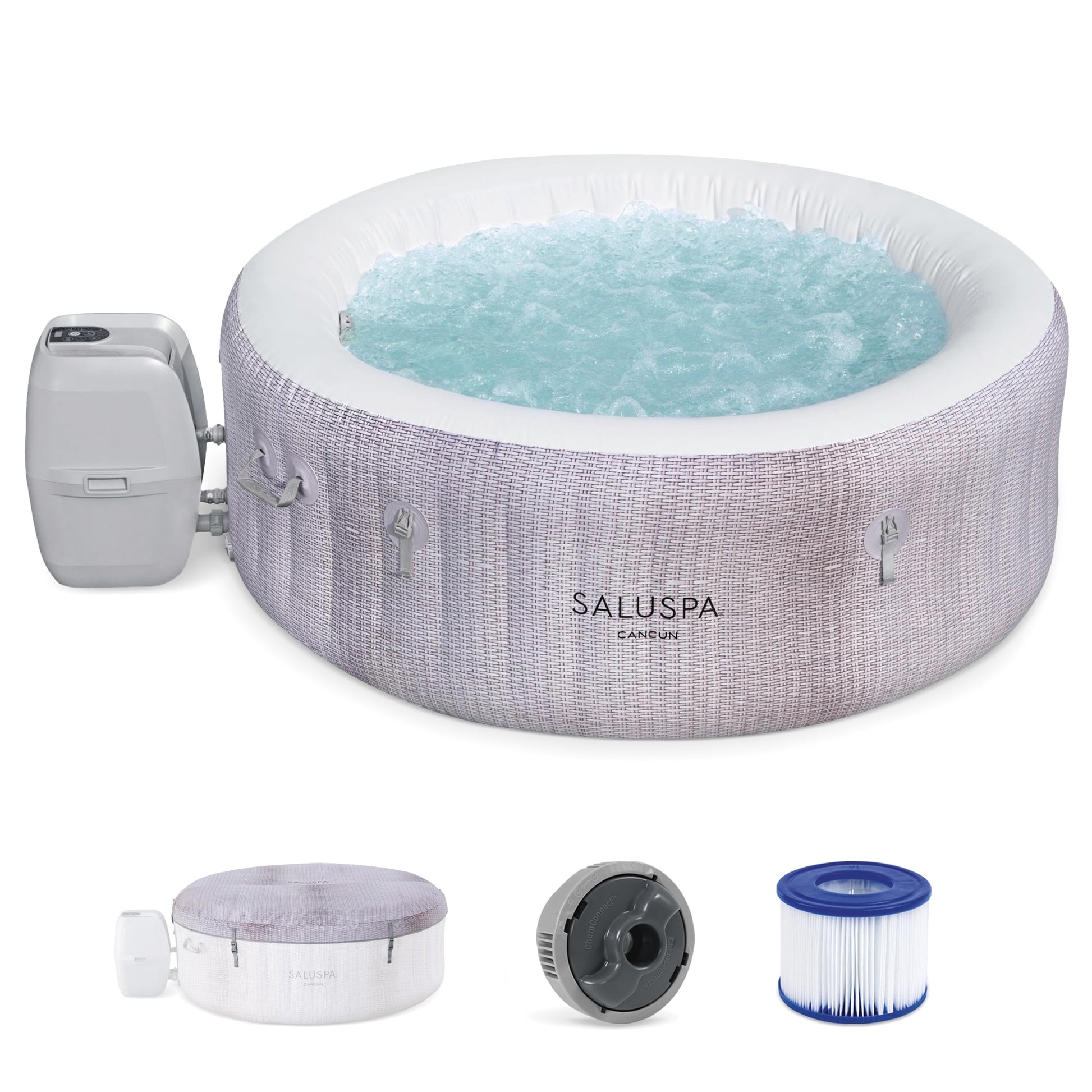 Bestway  SaluSpa Cancun 2 to 4 Person Inflatable Hot Tub  Energy-Efficient Spa