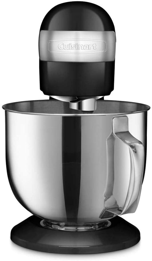 Restored Cuisinart Stand Mixer 12 Speed 5.5 Quart Stainless Steel Bowl Chef’s Whisk Mixing Paddle Dough Hook Splash Guard w/ Pour Spout – SM-50BKFR ONYX BLACK (Refurbished)