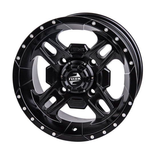 4/137 Tusk Beartooth Wheel 12x7 5.0 + 2.0 Matte Black For KAWASAKI BAYOU 300 4x4 1989-2004