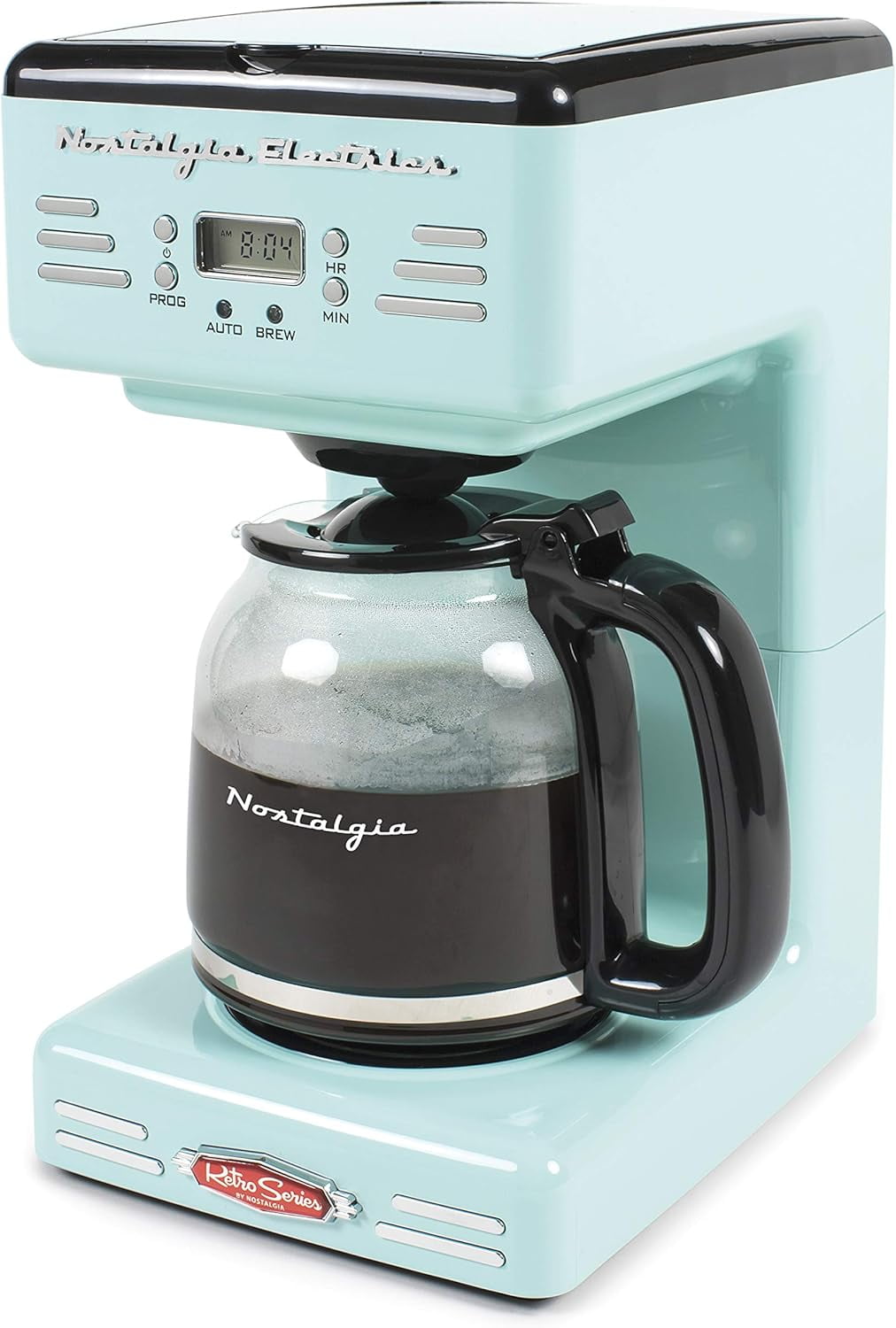 12-Cup Programmable Coffee Maker With LED Display, Automatic Shut-Off & Keep Warm, Pause-And-Serve Function, Red